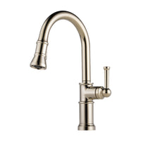 Brizo Artesso Single Handle Pull-Down Kitchen Faucet | 63025LF-PN | ROBINSON Lighting & Bath