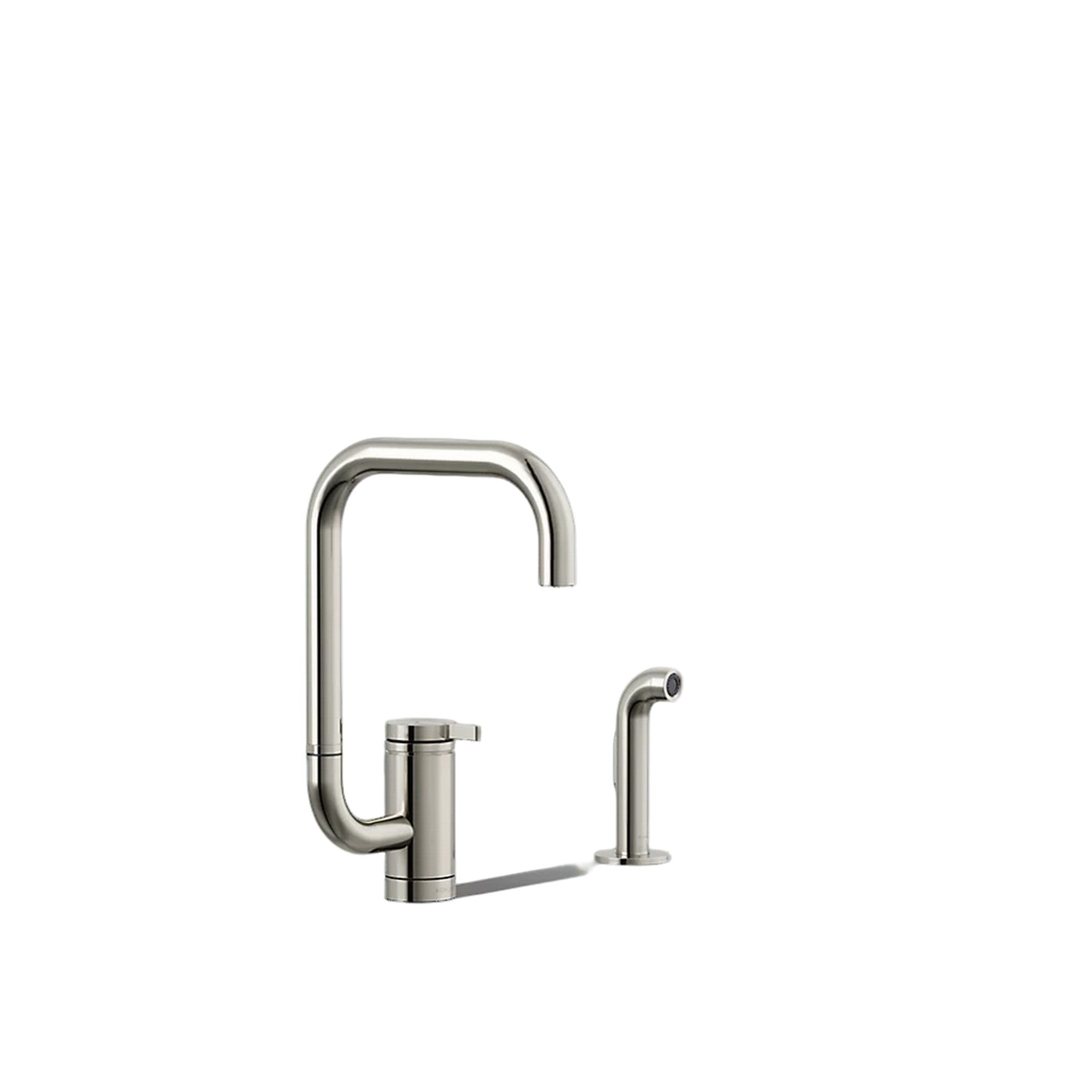 COMPONENTS® SINGLE-HANDLE KITCHEN SINK FAUCET WITH TWO-FUNCTION EXTENDED-REACH SQUARE SPOUT AND SIDE SPRAYER - robinsonco.ca