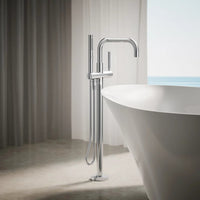 PURIST® FLOOR MOUNT BATH FILLER TRIM WITH HANDSHOWER - robinsonco.ca