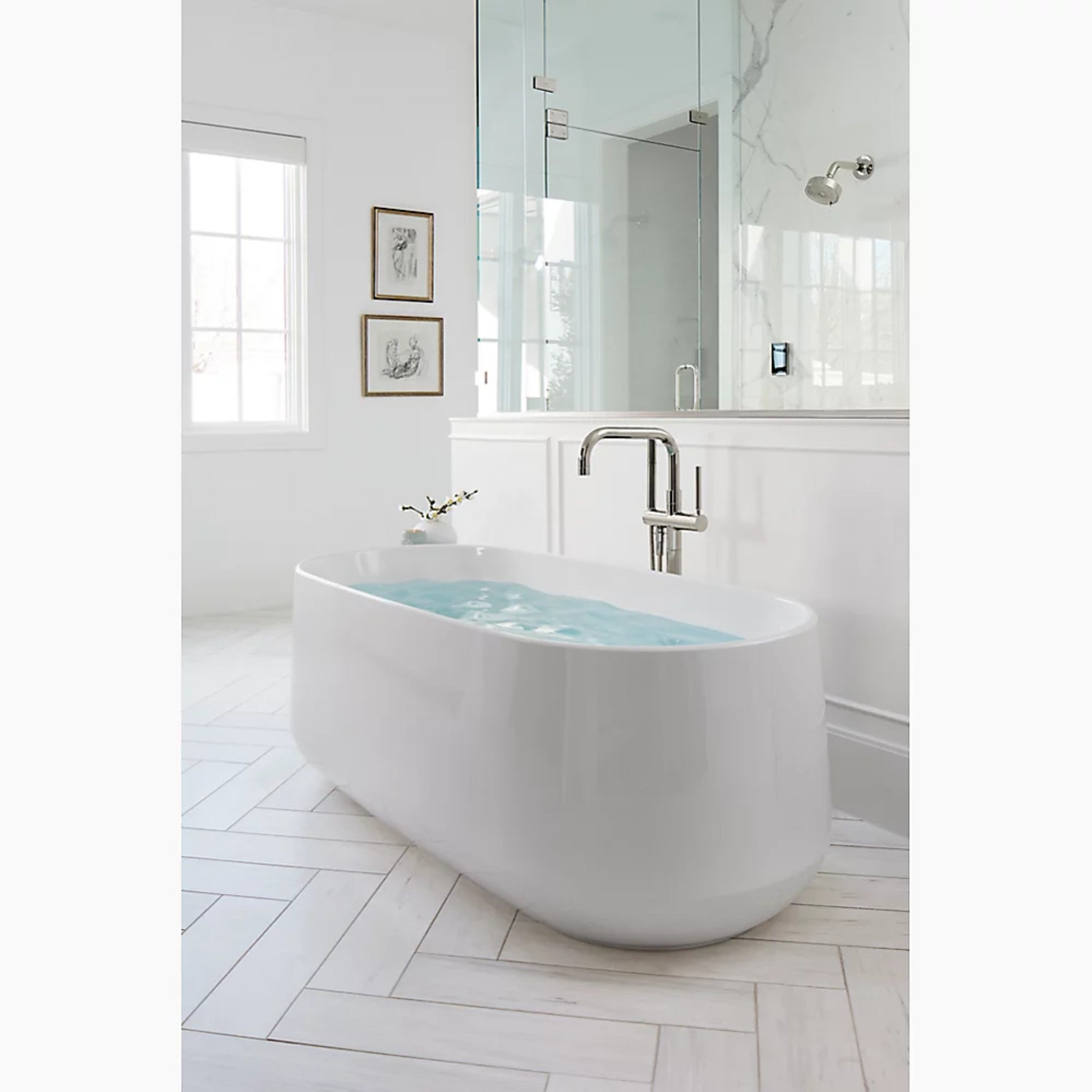 PURIST® FLOOR MOUNT BATH FILLER TRIM WITH HANDSHOWER - robinsonco.ca