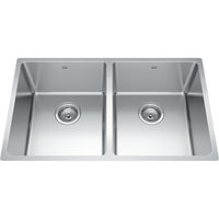 BROOKMORE UNDERMOUNT DOUBLE BOWL STAINLESS STEEL KITCHEN SINK - robinsonco.ca