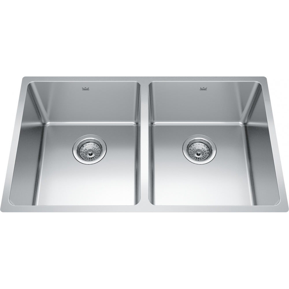 BROOKMORE UNDERMOUNT DOUBLE BOWL STAINLESS STEEL KITCHEN SINK - robinsonco.ca