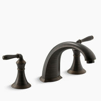 DEVONSHIRE® DECK-/RIM-MOUNT BATH FAUCET TRIM FOR HIGH-FLOW VALVE WITH 9-INCH NON-DIVERTER SPOUT AND LEVER HANDLES