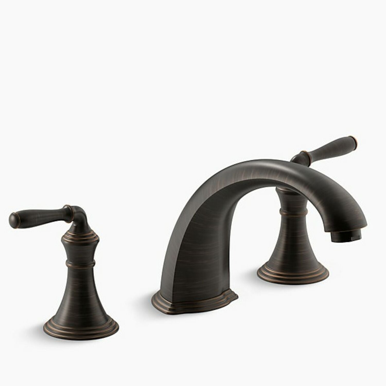 DEVONSHIRE® DECK-/RIM-MOUNT BATH FAUCET TRIM FOR HIGH-FLOW VALVE WITH 9-INCH NON-DIVERTER SPOUT AND LEVER HANDLES