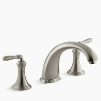 DEVONSHIRE® DECK-/RIM-MOUNT BATH FAUCET TRIM FOR HIGH-FLOW VALVE WITH 9-INCH NON-DIVERTER SPOUT AND LEVER HANDLES - robinsonco.ca