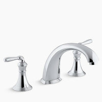DEVONSHIRE® DECK-/RIM-MOUNT BATH FAUCET TRIM FOR HIGH-FLOW VALVE WITH 9-INCH NON-DIVERTER SPOUT AND LEVER HANDLES - robinsonco.ca