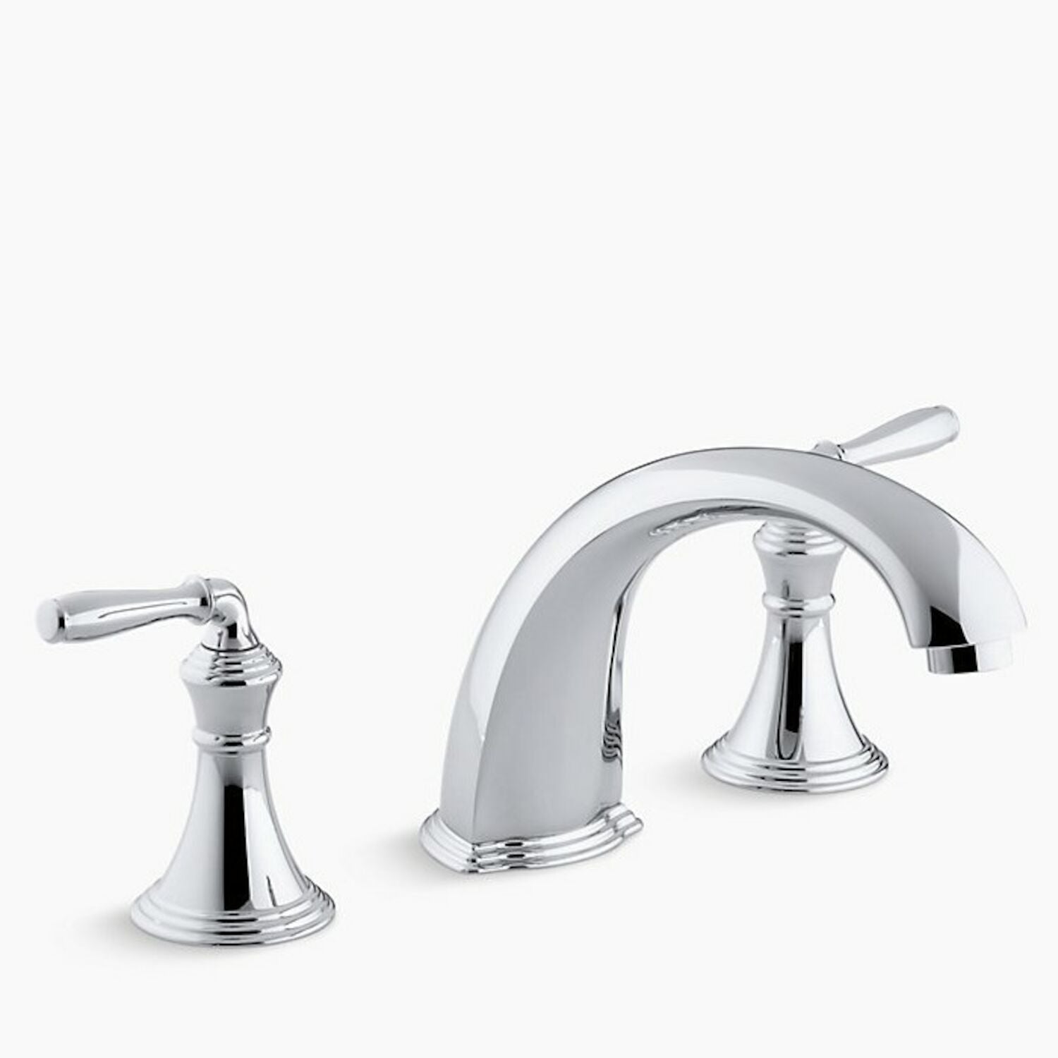 DEVONSHIRE® DECK-/RIM-MOUNT BATH FAUCET TRIM FOR HIGH-FLOW VALVE WITH 9-INCH NON-DIVERTER SPOUT AND LEVER HANDLES - robinsonco.ca