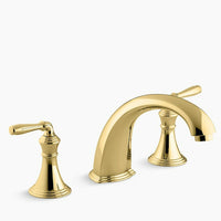 DEVONSHIRE® DECK-/RIM-MOUNT BATH FAUCET TRIM FOR HIGH-FLOW VALVE WITH 9-INCH NON-DIVERTER SPOUT AND LEVER HANDLES - robinsonco.ca