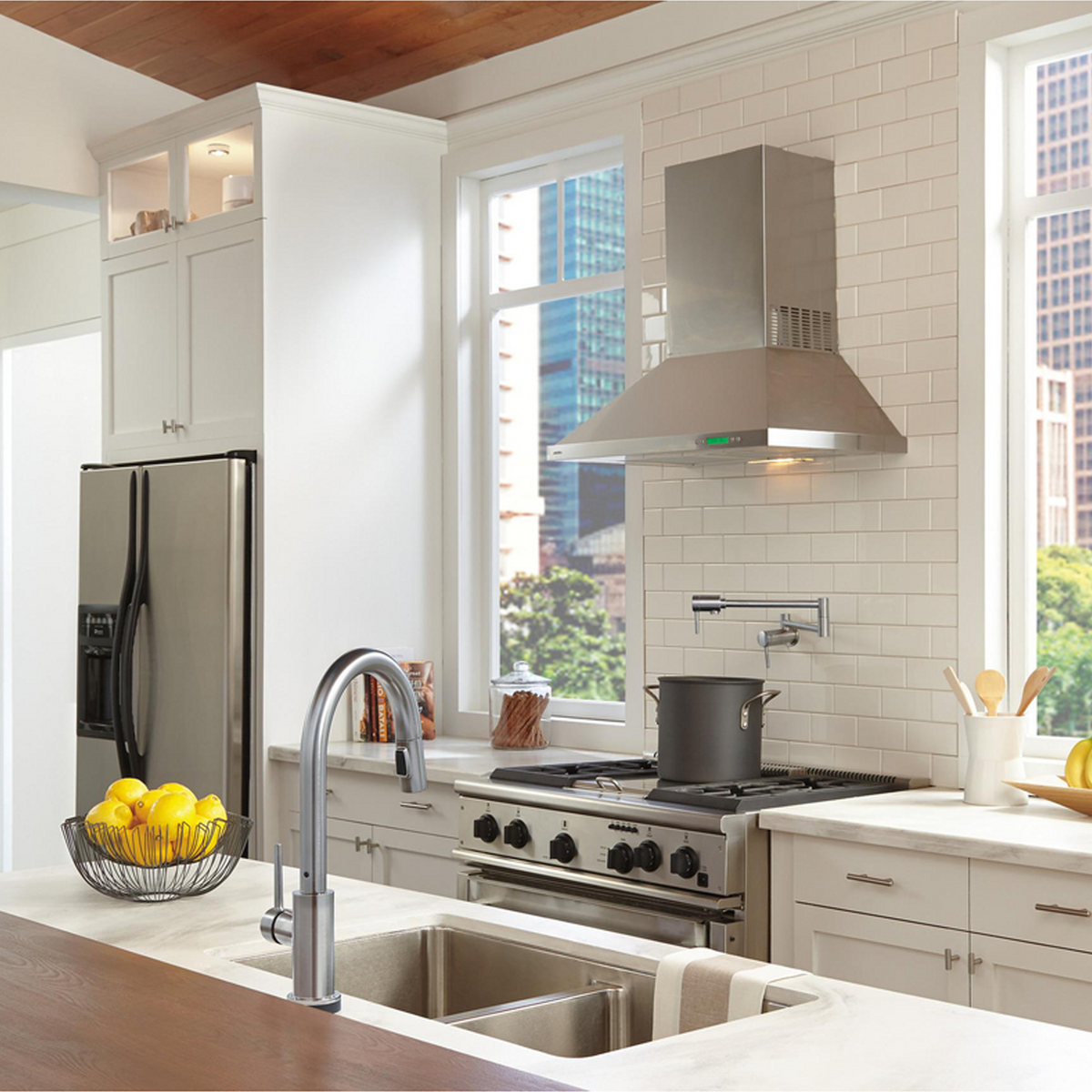 CONTEMPORARY WALL MOUNT POT FILLER - robinsonco.ca