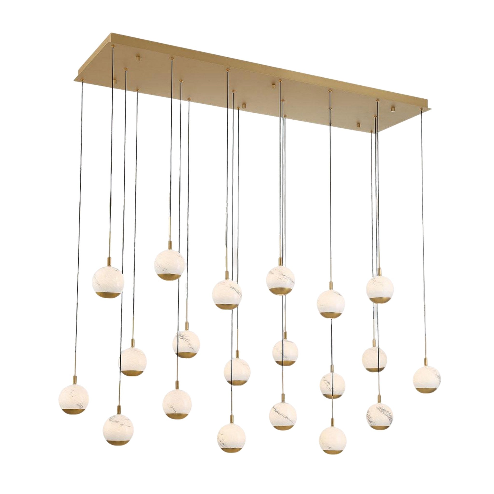 BAVENO RECTANGULAR LED CHANDELIER (MULTIPLE SIZES) - robinsonco.ca