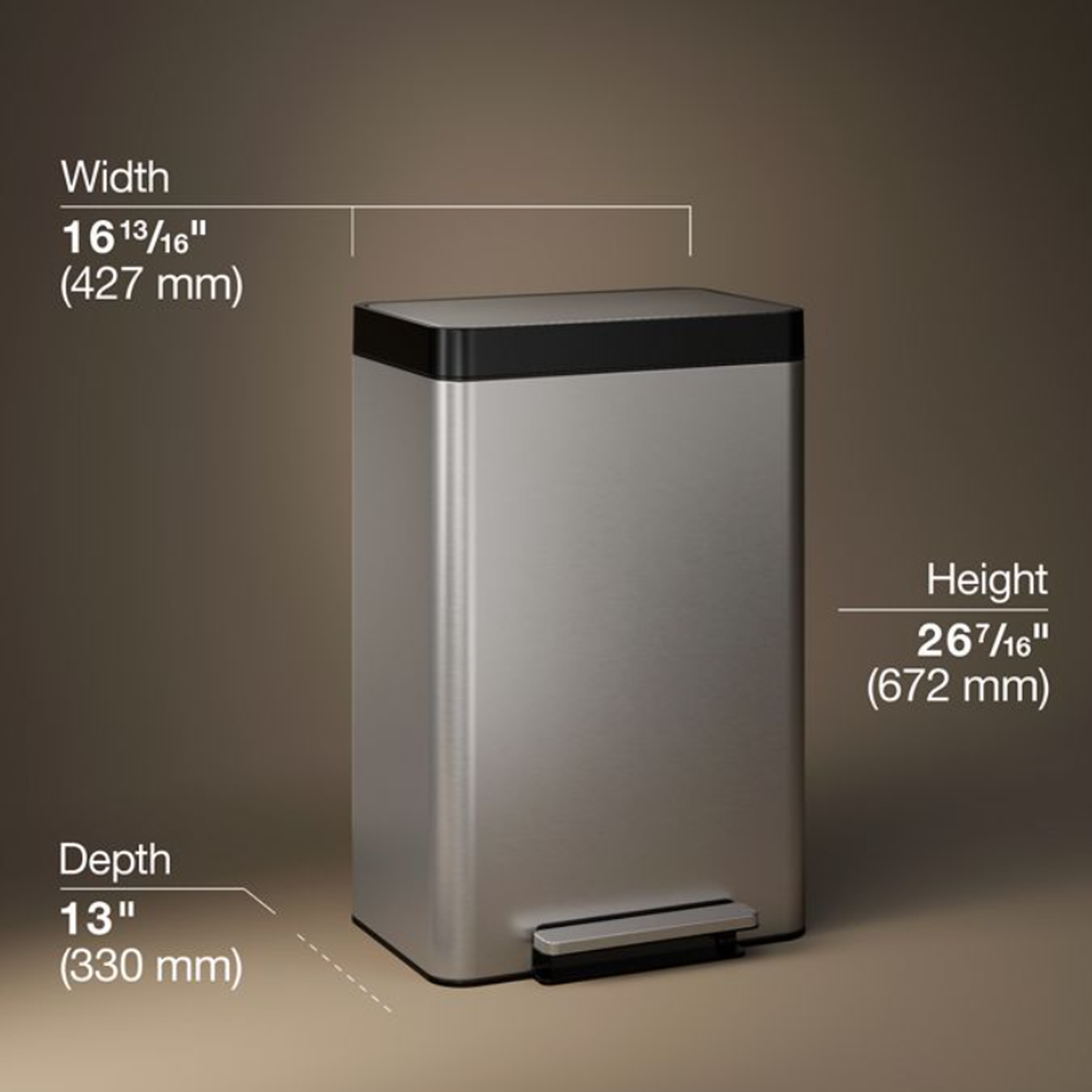 13-GALLON LOFT STEP TRASH CAN - robinsonco.ca