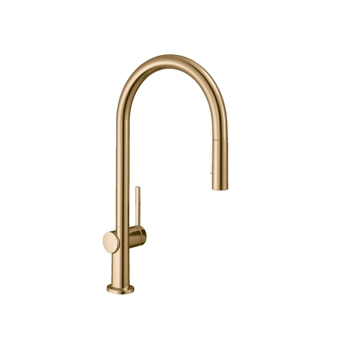 Hansgrohe Talis N O-Style high arc pull-down kitchen faucet in brushed gold optic finish