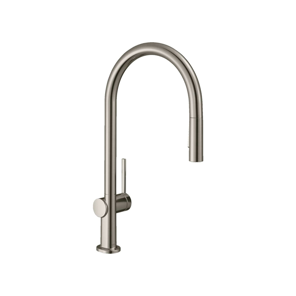 Hansgrohe Talis N, O-Style high arc pull-down kitchen faucet in steel optic finish