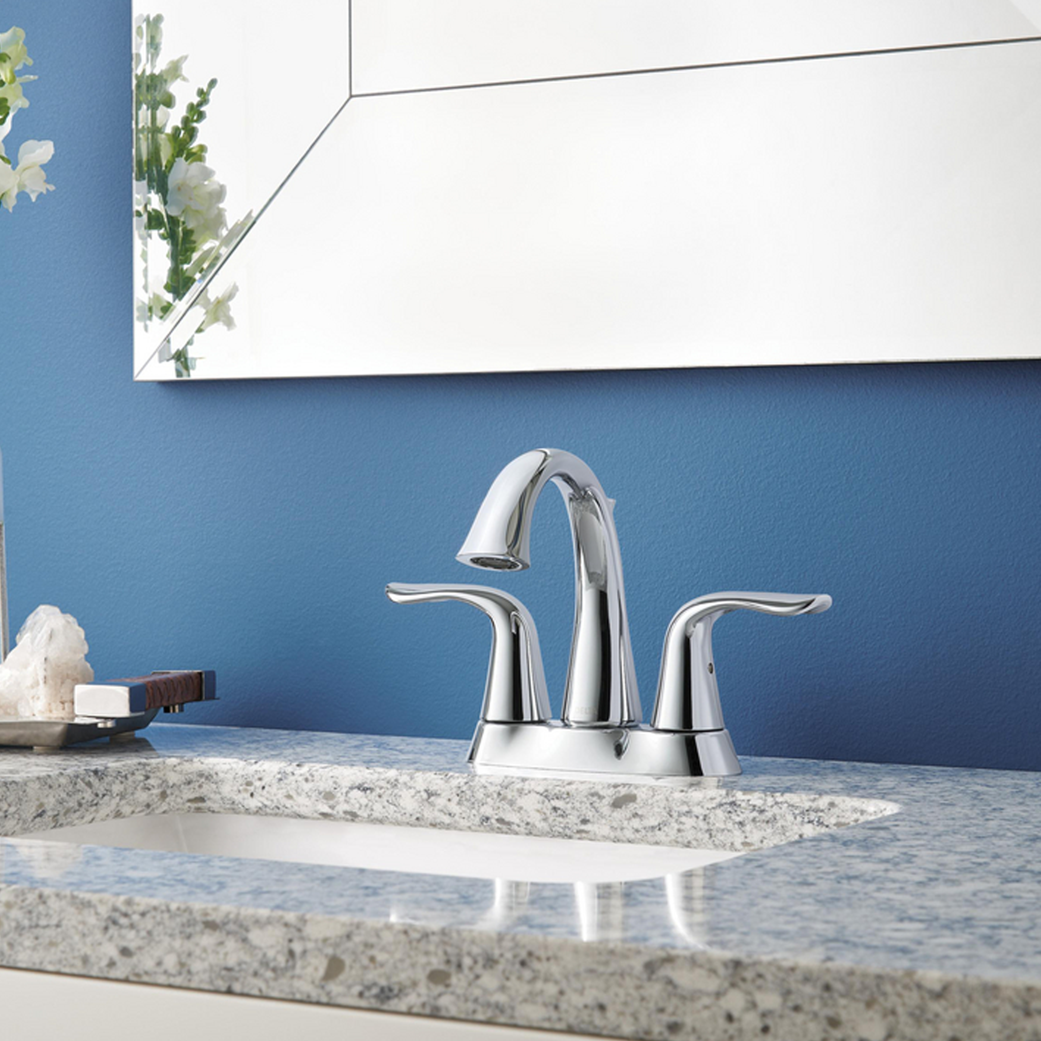 LAHARA TWO HANDLE CENTERSET CERAMIC VALVE LAVATORY FAUCET - robinsonco.ca