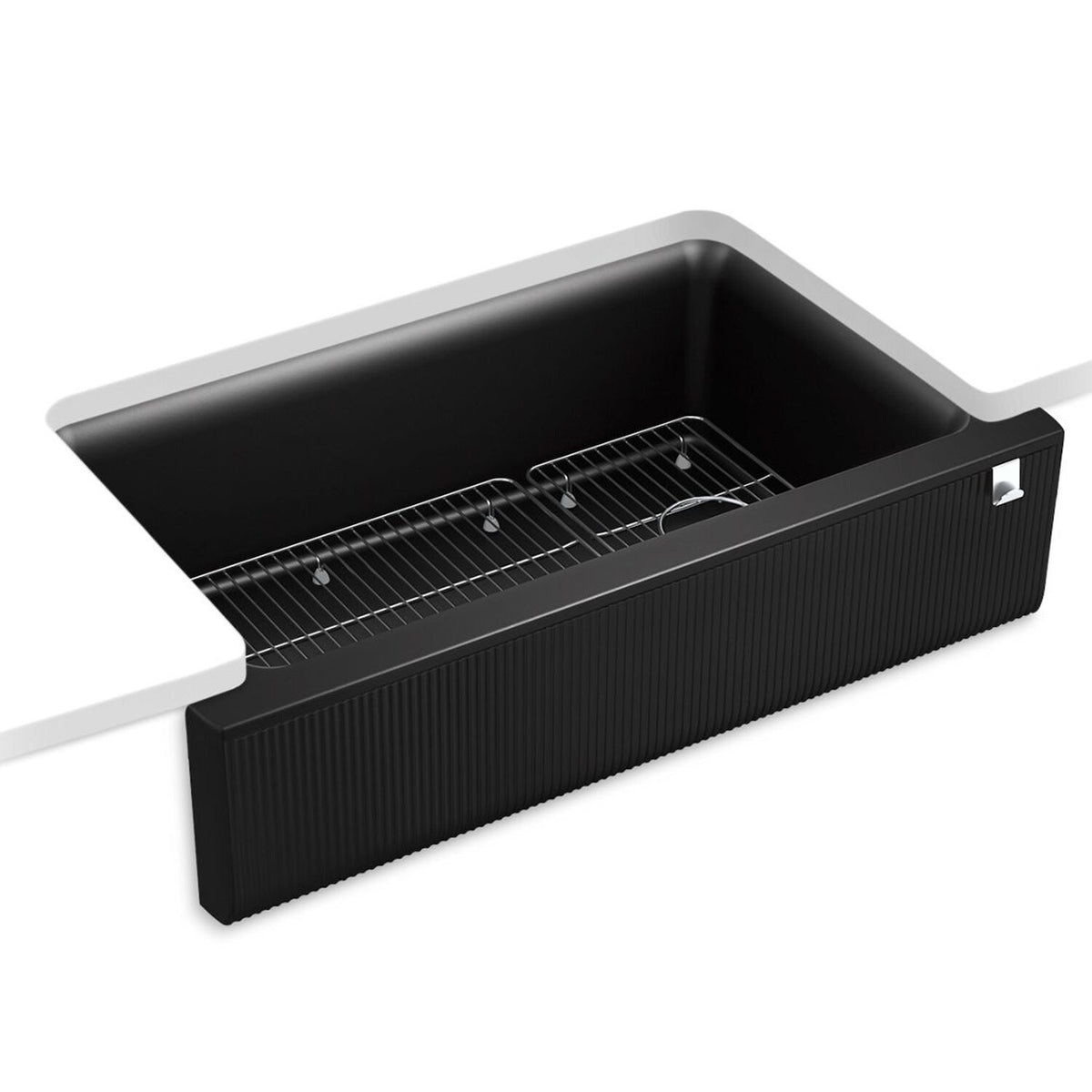 CAIRN 34" UNDERMOUNT SINGLE-BOWL FARMHOUSE KITCHEN SINK WITH FLUTED DESIGN