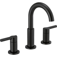 NICOLI® TWO-HANDLE WIDESPREAD ARC SPOUT BATHROOM FAUCET - robinsonco.ca