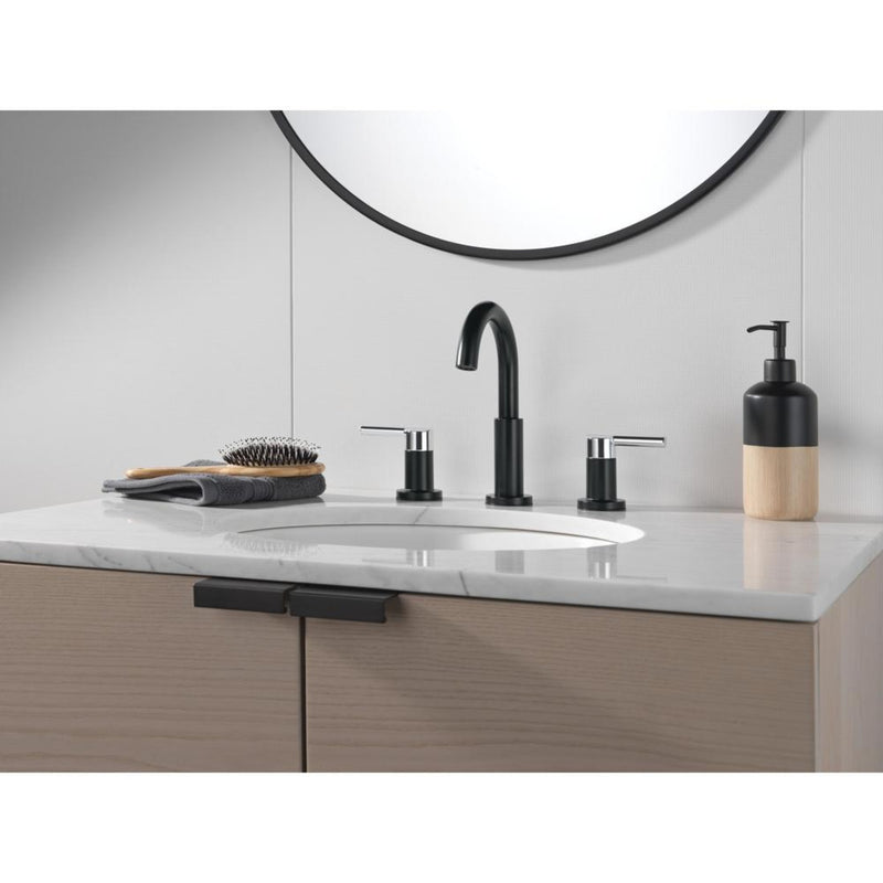 NICOLI® TWO-HANDLE WIDESPREAD ARC SPOUT BATHROOM FAUCET - robinsonco.ca