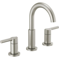 NICOLI® TWO-HANDLE WIDESPREAD ARC SPOUT BATHROOM FAUCET - robinsonco.ca