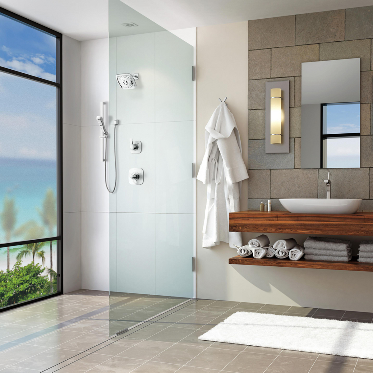 H2OKINETIC® 4-SETTING  SLIDE BAR HANDSHOWER - robinsonco.ca