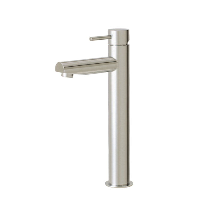 Tall single-hole lavatory faucet in Brushed Nickel