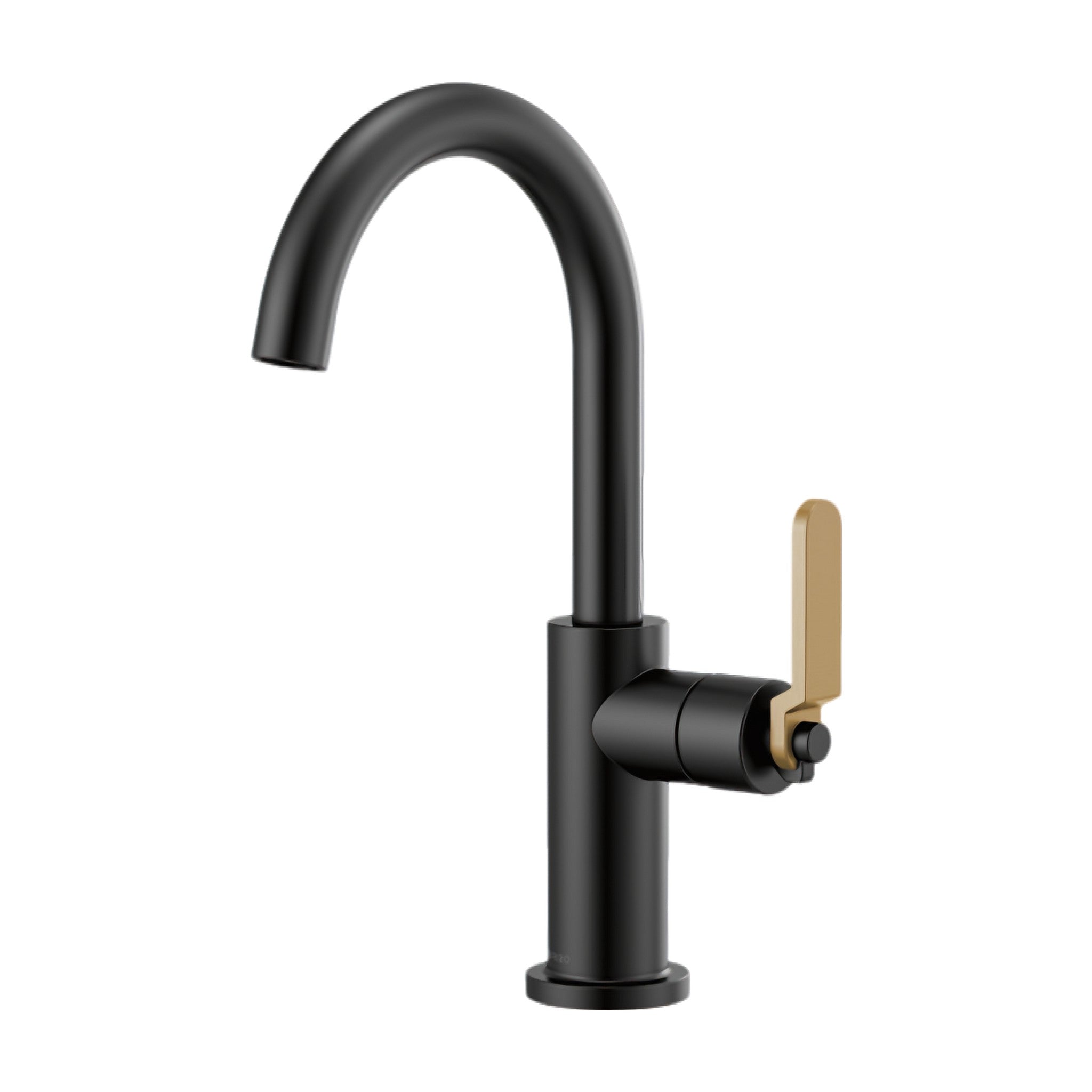 ÉCLAT Botanical Natural Black LITZE® BAR FAUCET WITH ARC SPOUT AND INDUSTRIAL HANDLE | robinsonco.ca