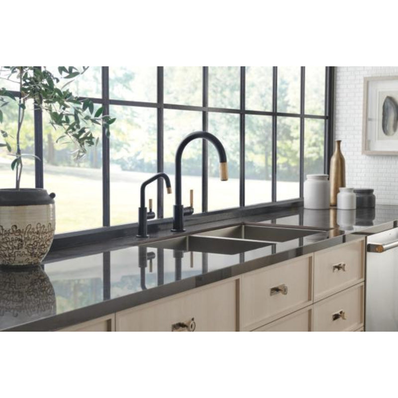 LITZE® PULL-DOWN FAUCET WITH ARC SPOUT AND KNURLED HANDLE - robinsonco.ca