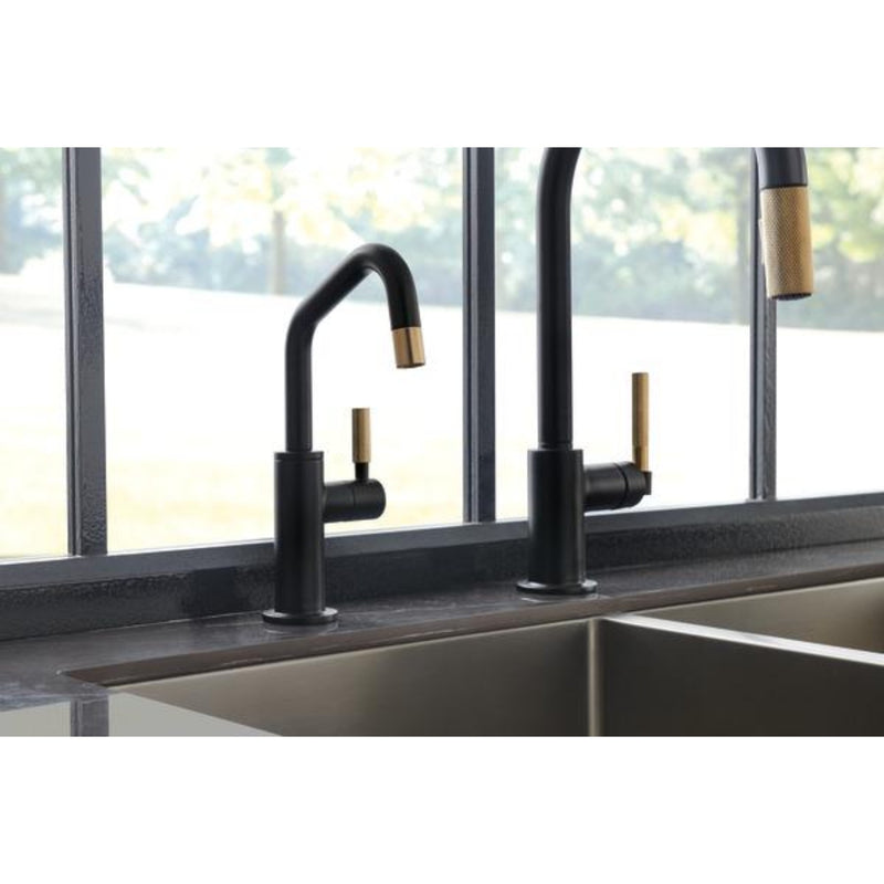LITZE® PULL-DOWN FAUCET WITH ARC SPOUT AND KNURLED HANDLE - robinsonco.ca