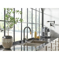 LITZE® PULL-DOWN FAUCET WITH ARC SPOUT AND KNURLED HANDLE - robinsonco.ca