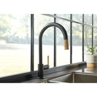 LITZE® PULL-DOWN FAUCET WITH ARC SPOUT AND KNURLED HANDLE - robinsonco.ca