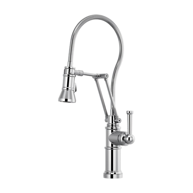 Brizo Artesso Articulating Kitchen Faucet with Finished House | 63125LF-PC | ROBINSON Lighting & Bath