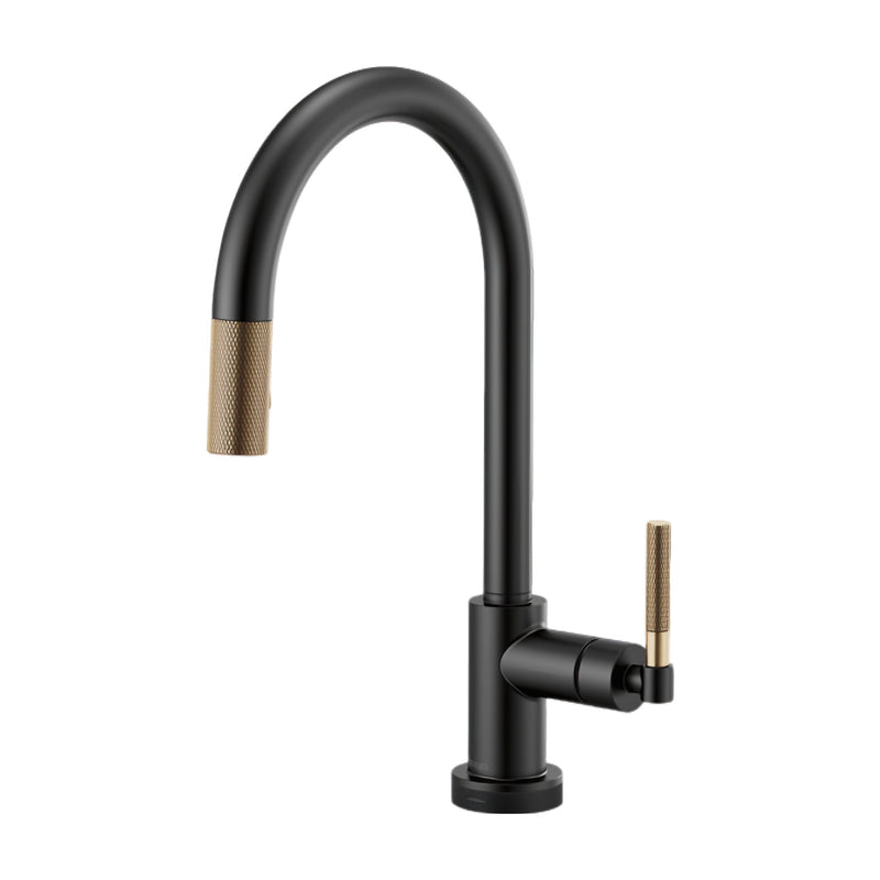 LITZE® SMARTTOUCH® PULL-DOWN FAUCET WITH ARC SPOUT AND KNURLED HANDLE - robinsonco.ca