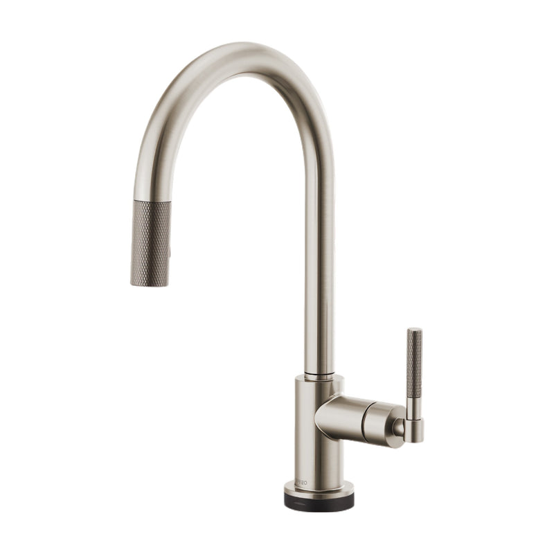 LITZE® SMARTTOUCH® PULL-DOWN FAUCET WITH ARC SPOUT AND KNURLED HANDLE - robinsonco.ca