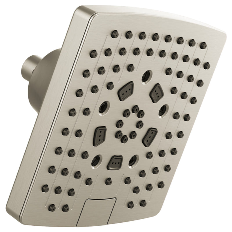 ESSENTIAL™ SHOWER SERIES 7" LINEAR SQUARE H2OKINETIC® MULTI-FUNCTION WALL MOUNT SHOWERHEAD - robinsonco.ca