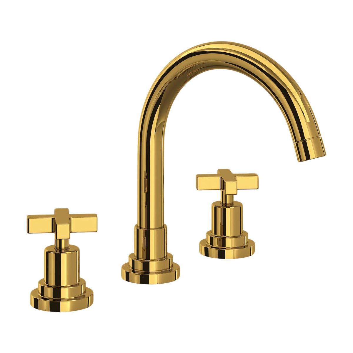 LOMBARDIA® WIDESPREAD LAVATORY FAUCET WITH C-SPOUT (CROSS HANDLE) - robinsonco.ca