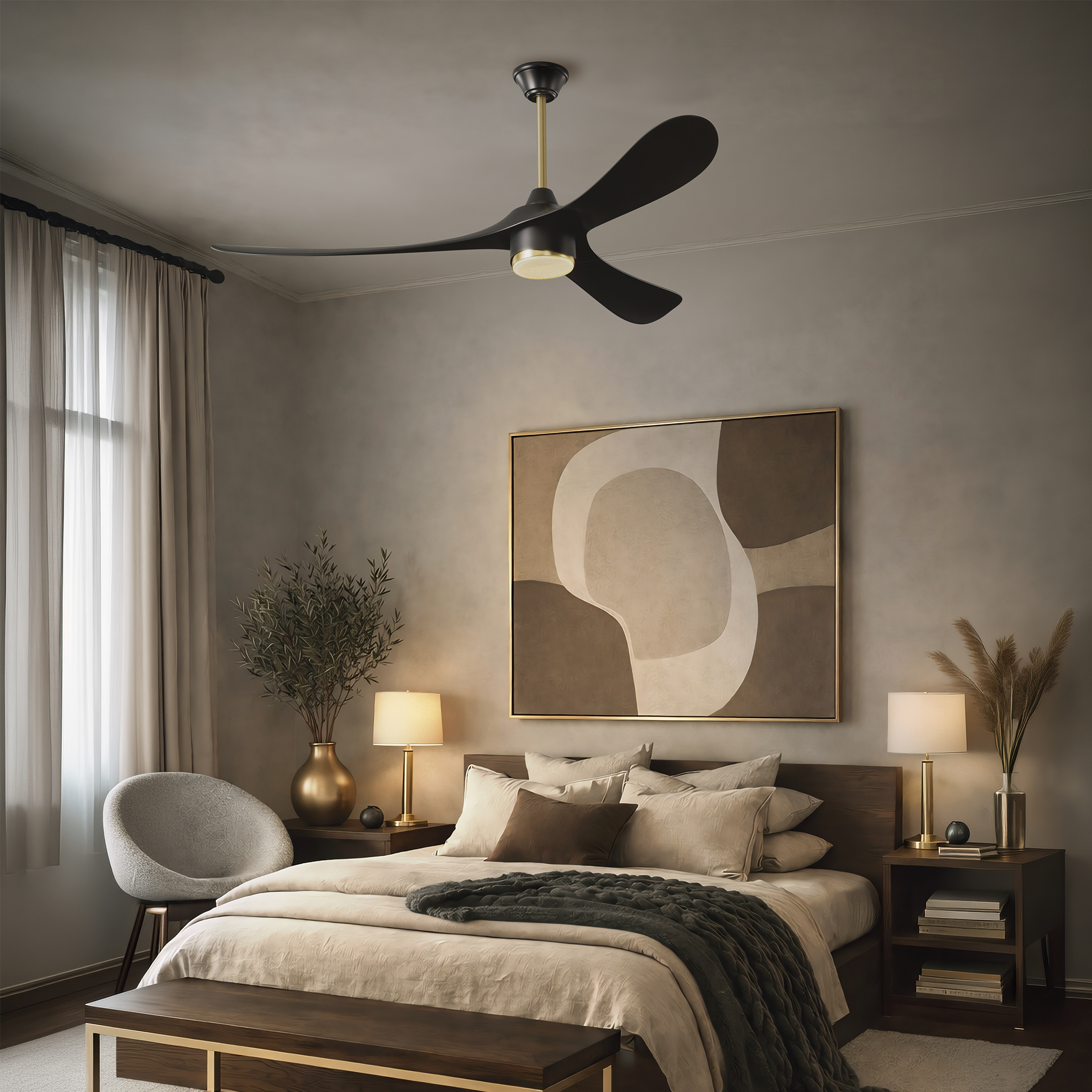 AEROCURVE 60" LED SMART CEILING FAN - robinsonco.ca