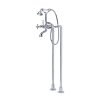 ACQUI FLOOR MOUNT TUB FILLER (CROSS HANDLE) - robinsonco.ca