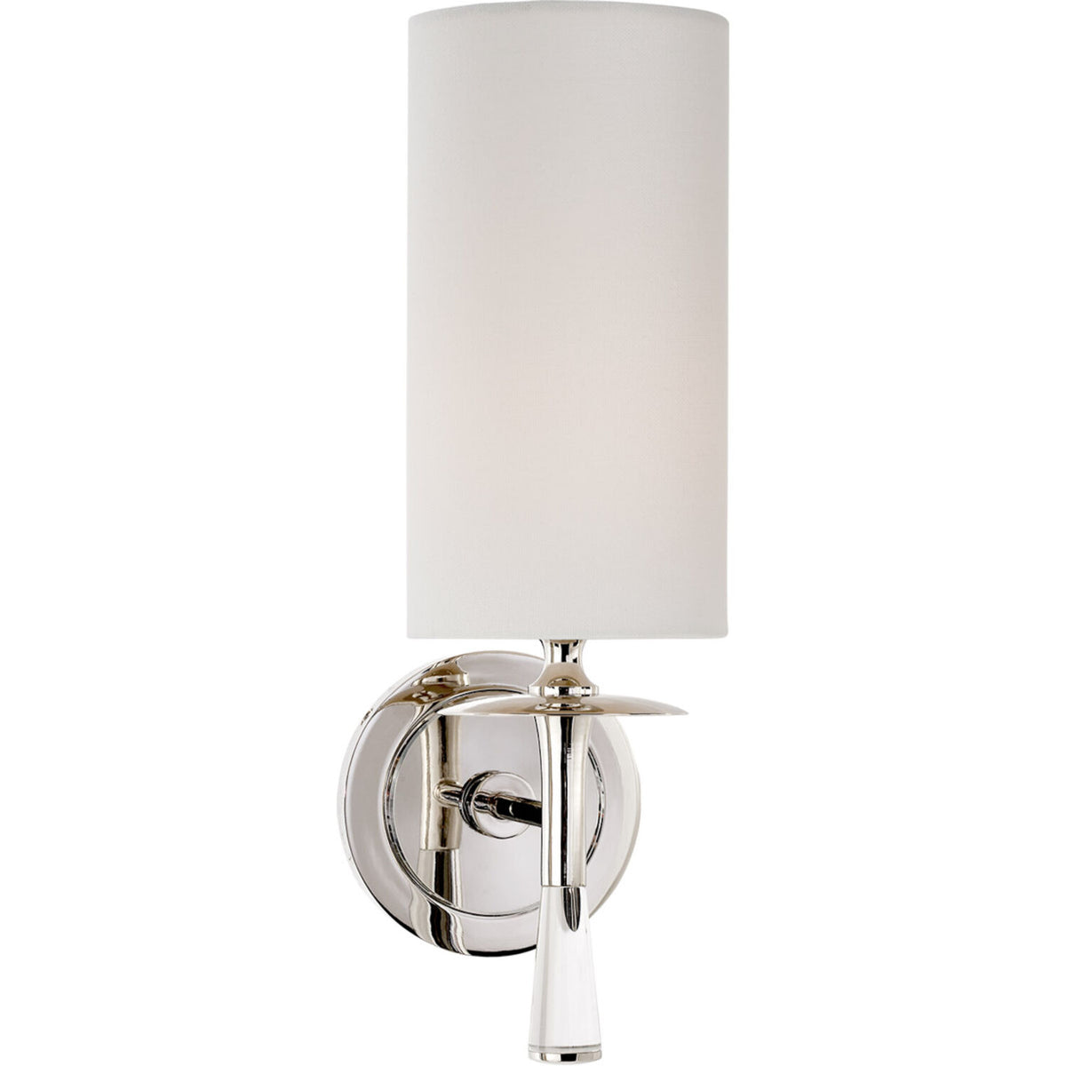 AERIN DRUNMORE 1-LIGHT 5-INCH WALL SCONCE LIGHT WITH LINEN SHADE - robinsonco.ca