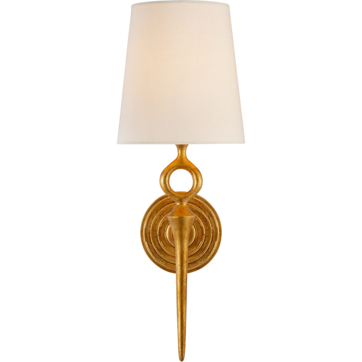AERIN BRISTOL2 1-LIGHT 7-INCH WALL SCONCE LIGHT WITH LINEN SHADE - robinsonco.ca