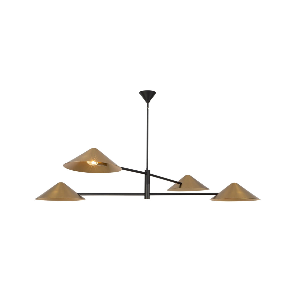 Alora Ashford Chandelier in brushed gold finish