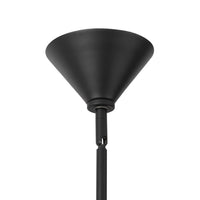 Canopy detail of Alora Ashford Chandelier in matte black finish
