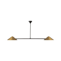 Alora Mood Ashford linear pendant in brushed gold finish