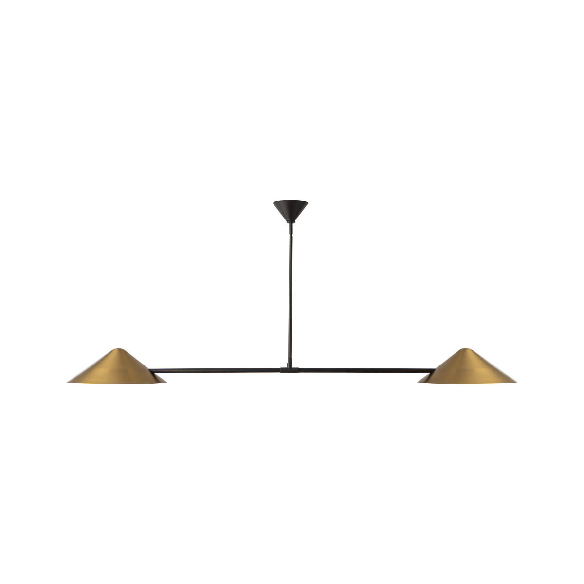 Alora Mood Ashford linear pendant in brushed gold finish