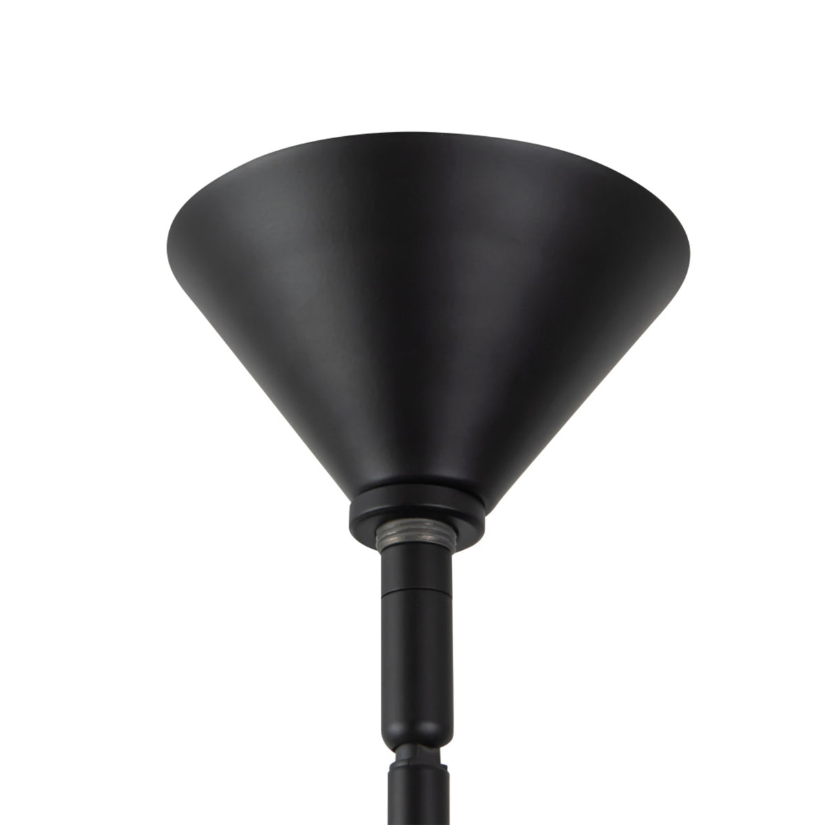 Alora Mood Ashford Linear Pendant in matte black finish close-up view of base