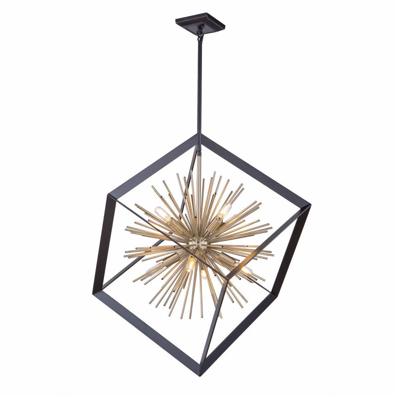 SUNBURST 31-INCH EIGHT LIGHT CHANDELIER
