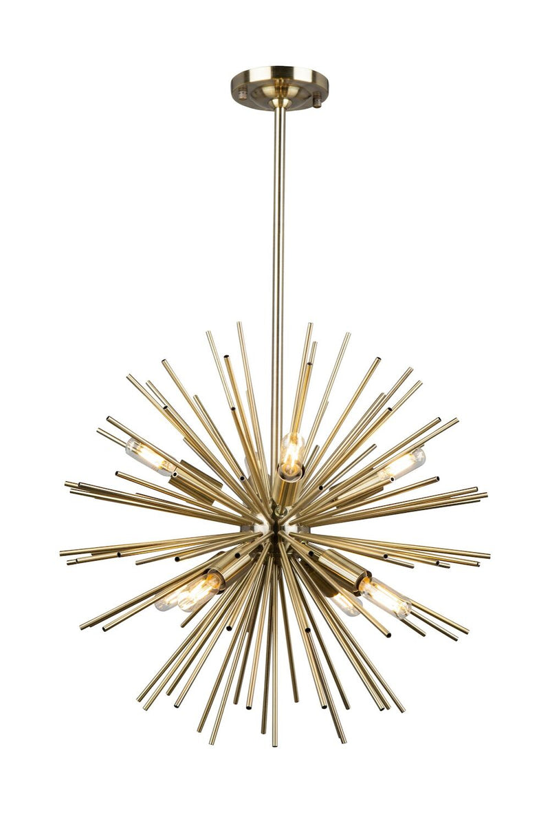 SUNBURST 19-INCH EIGHT LIGHT CHANDELIER - robinsonco.ca
