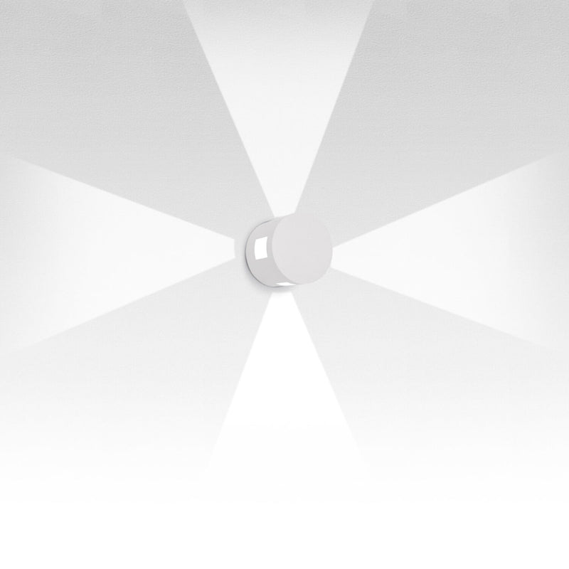 EFFETTO 16-INCH ROUND DIRECT/INDIRECT 4-LARGE BEAMS WALL LIGHT