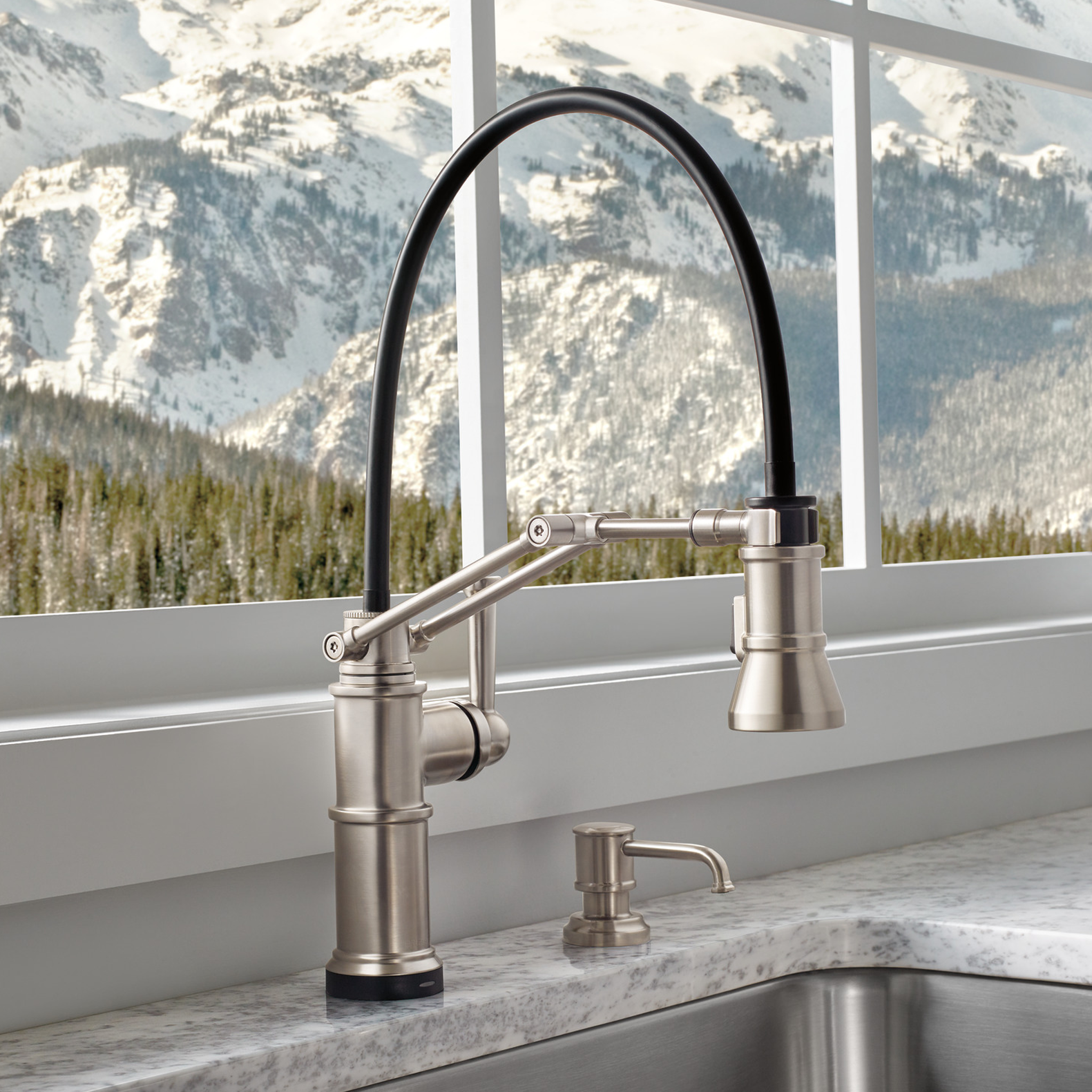 ARTESSO® SINGLE HANDLE ARTICULATING ARM KITCHEN FAUCET WITH SMARTTOUCH® TECHNOLOGY - robinsonco.ca