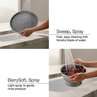 ARTIFACTS® DECK-MOUNT BRIDGE KITCHEN SINK FAUCET WITH LEVER HANDLES AND SIDESPRAY - robinsonco.ca