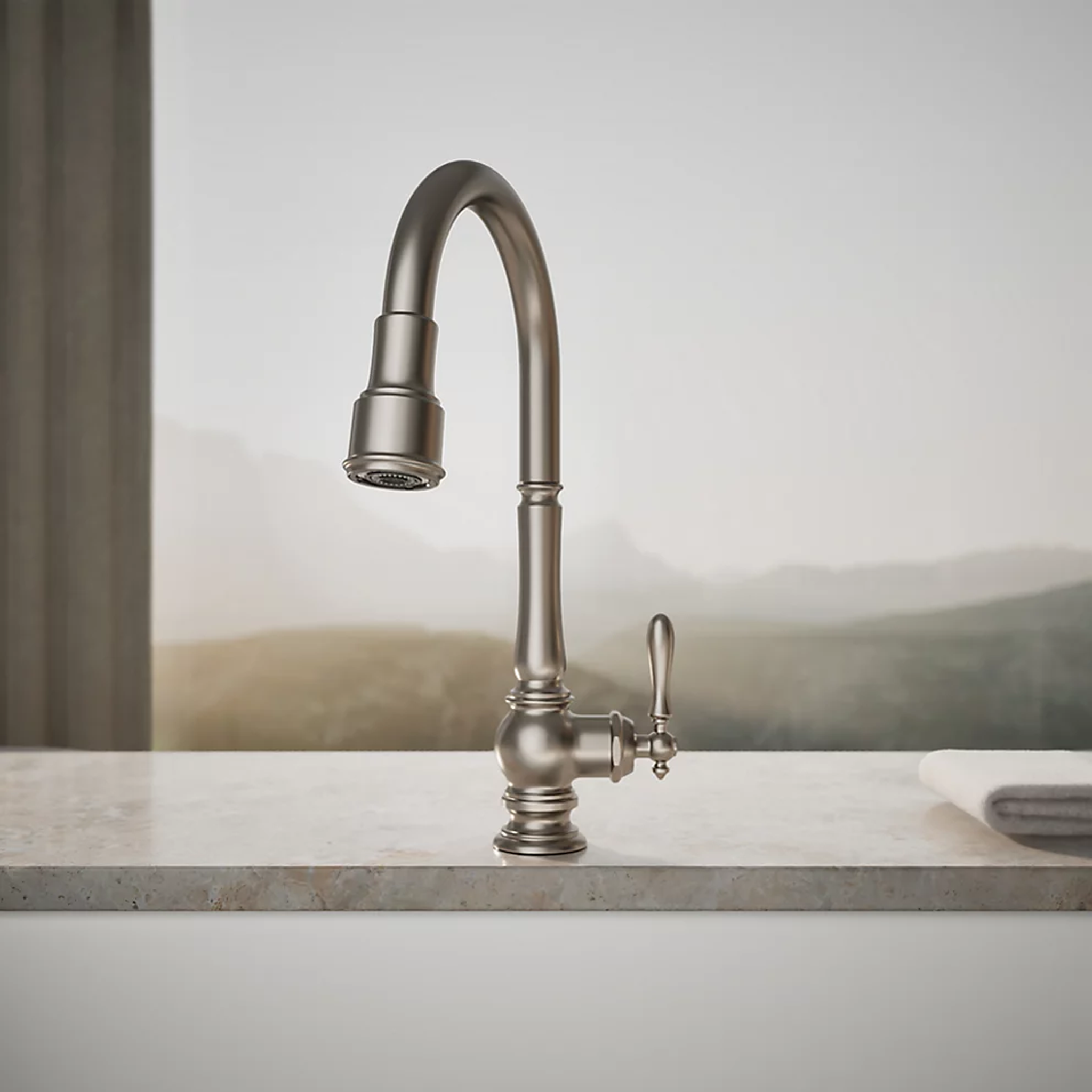 ARTIFACTS® PULL-DOWN KITCHEN SINK FAUCET WITH THREE-FUNCTION SPRAYHEAD - robinsonco.ca