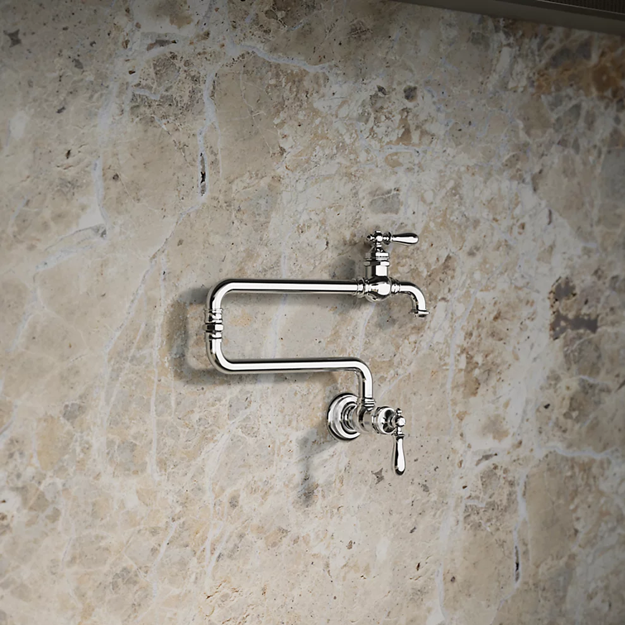 ARTIFACTS® SINGLE-HOLE WALL-MOUNT POT FILLER KITCHEN SINK FAUCET WITH 22-INCH EXTENDED SPOUT - robinsonco.ca